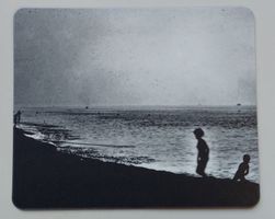 Mousepad Strandleben schwarzweiss Tischmatte Platzmatte
