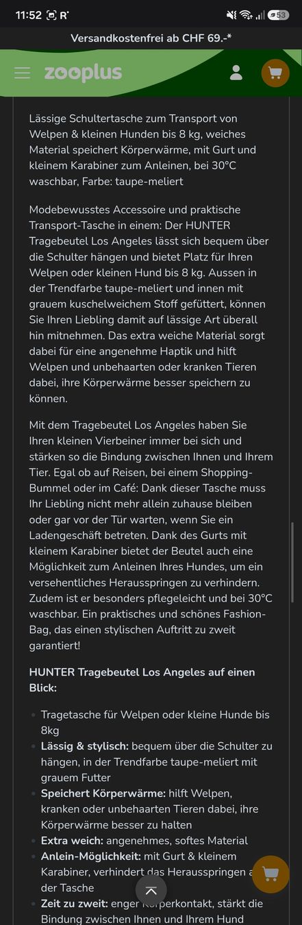 Hunter Cucce & Letti: Hunter Tragebeutel Los Angeles – Usato da Hölstein venduto da Milka92 6