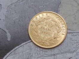 Empire Français 10 Fr. 1865 A "Napoléon III - tête laurée"