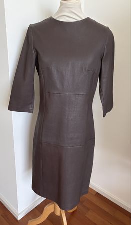 Stretch Leder braun Kleid DNA Amsterdam 4 38 M