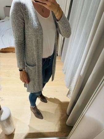 Strickjacke lang