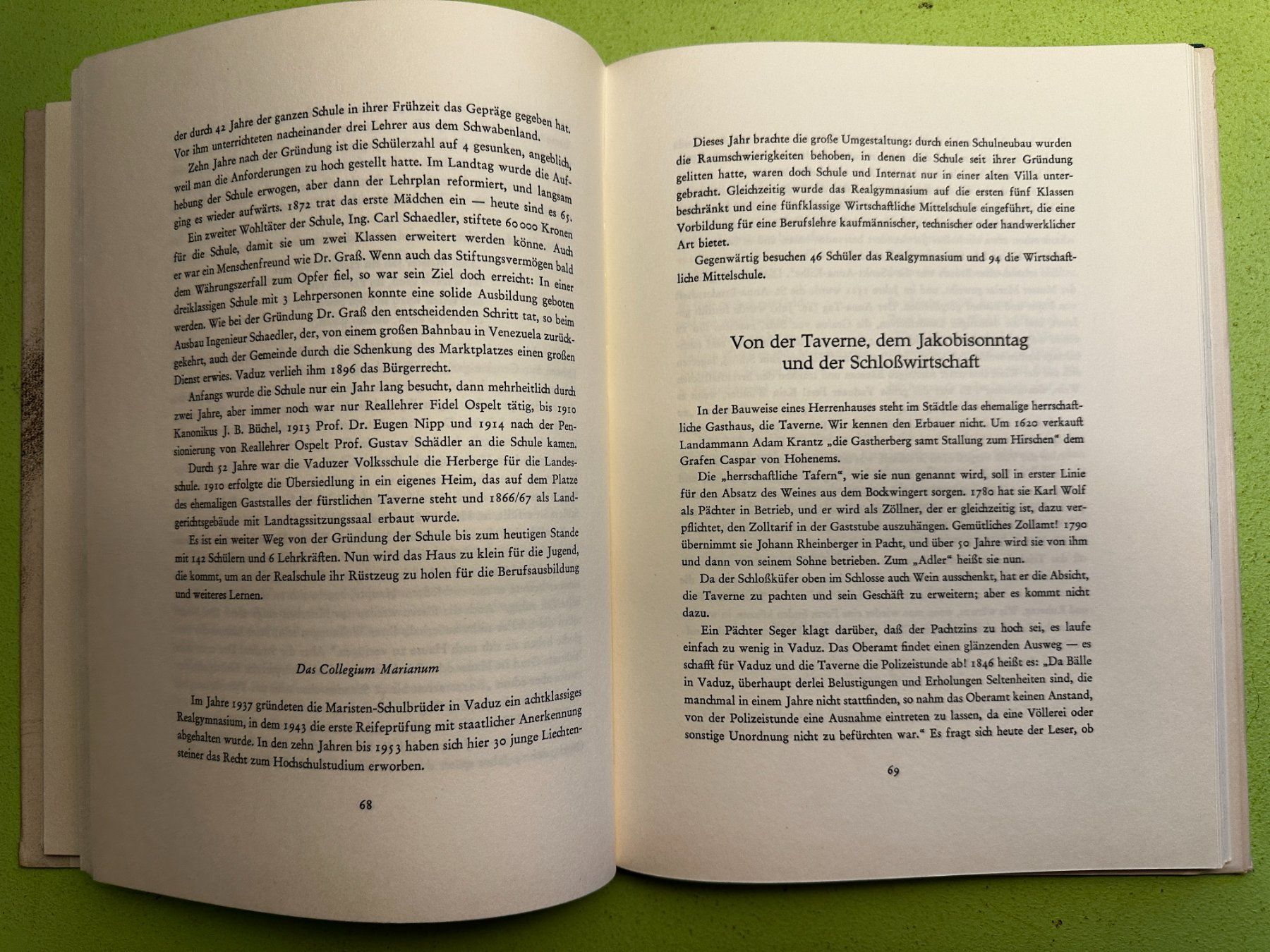 Libri: Otto Seger: Vaduz. Ein Heimatbuch. 1956 – Usato da Zürich venduto da allp 6