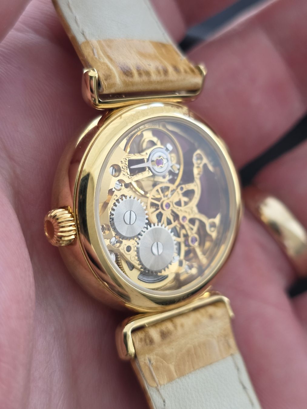 Eta Orologi: Belle montre squelette décoré dorée ETA 2801-2 – Usato da Grand-Lancy venduto da Precision-GE 3