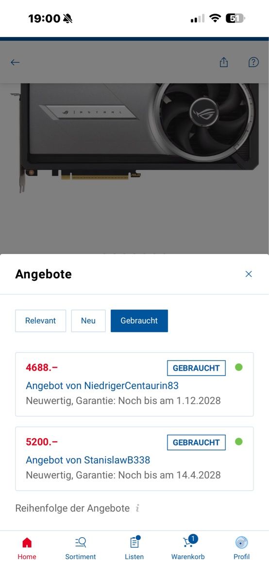 Asus Schede grafiche: Asus Rog Astral 5090 LC OC – Nuovo (secondo la descrizione) da Rüti ZH venduto da Broly0601 9