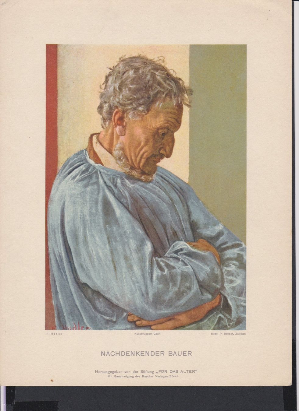 Foto & Immagini: F. Hodler   :   2 alte Bilder auf Halbkarton – Usato da Vitznau venduto da Mina60