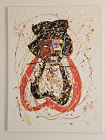 Peinture abstraite basquiat coloré toile unique 