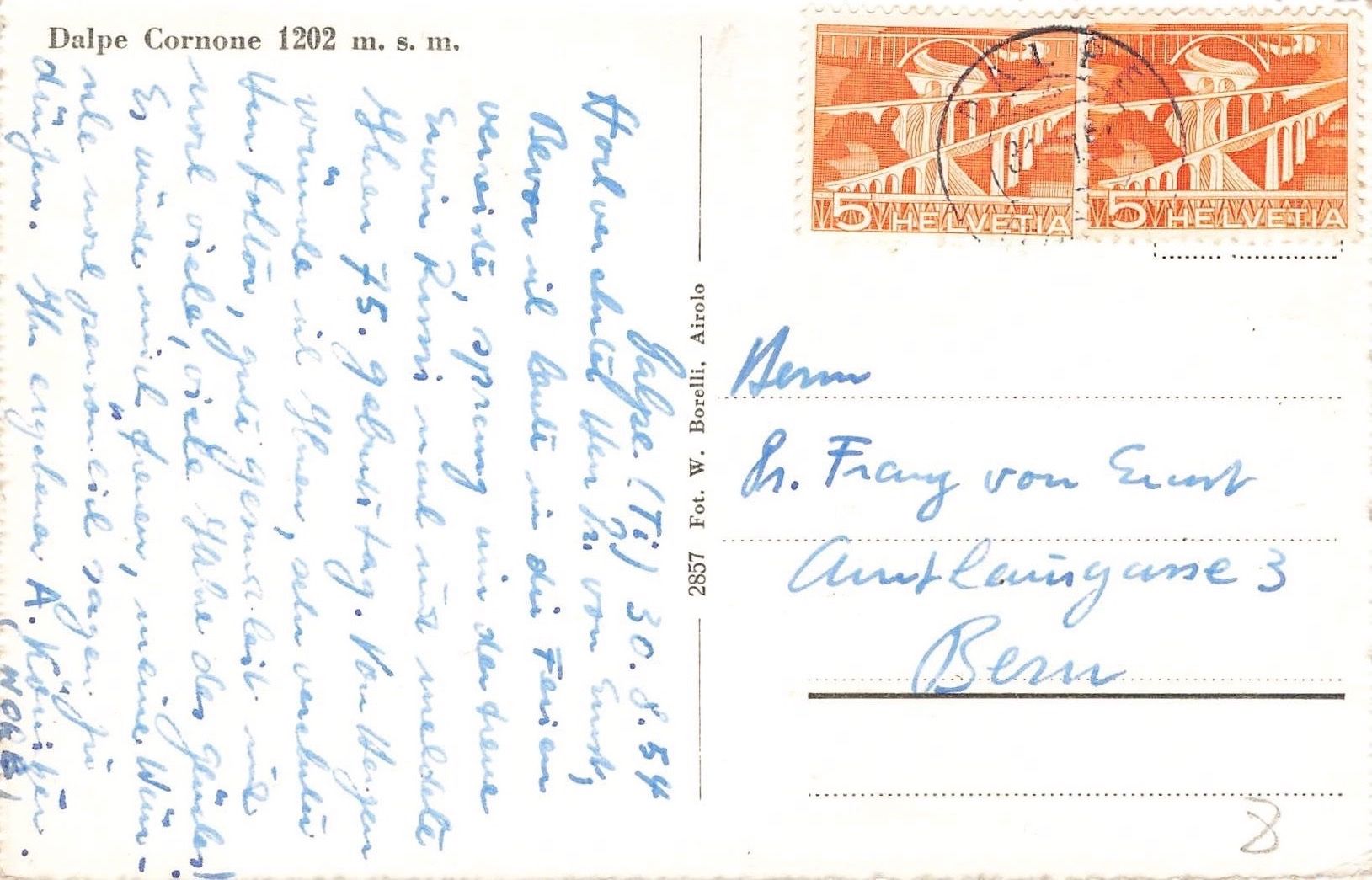 Cartoline postali: Dalpe cornone  Leventina – Usato da Biasca venduto da Blenio71 1
