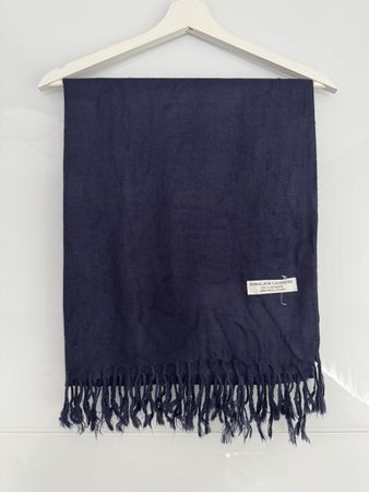 Dunkelblauer Schal aus 100% Kaschmir
