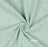 Musselin Blätter Nilblau