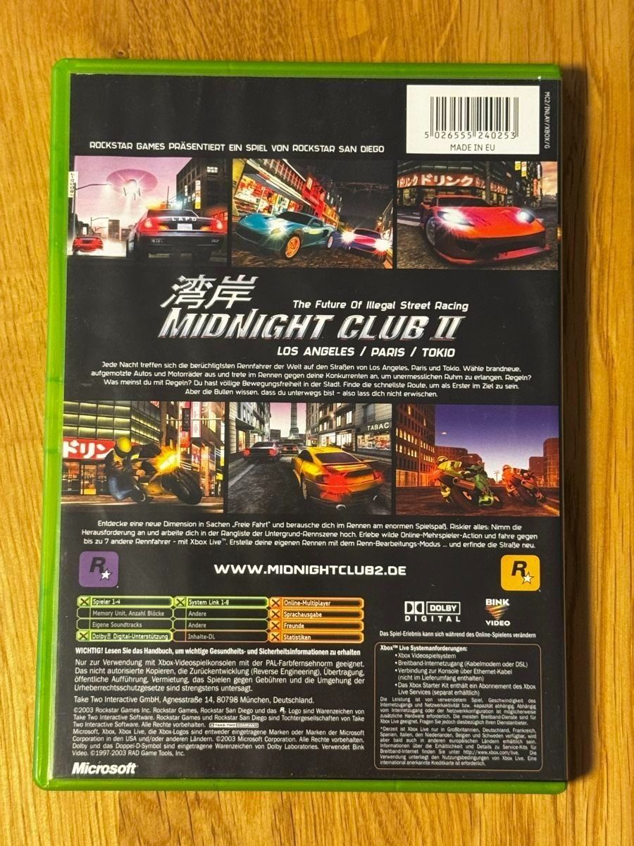 Jeux: Midnight Club 2 - CIB - Xbox – D'occasion à Uster par GamesAndStuff 1