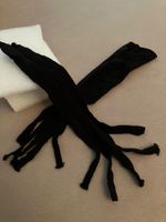 1 Paar Langarm schwarze Netz Spitzen Stretch Handschuhe