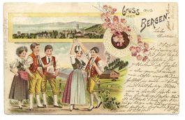 Gruss aus den Bergen - Heiden - Appenzeller Tracht - Litho