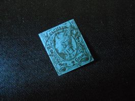 Mi 10a Sachsen angeschnitten 1855 Mi 25€