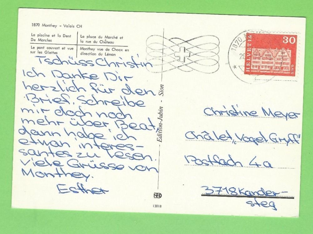 Cartoline postali: Monthey - Valais – Usato da Zürich venduto da t24_de 1