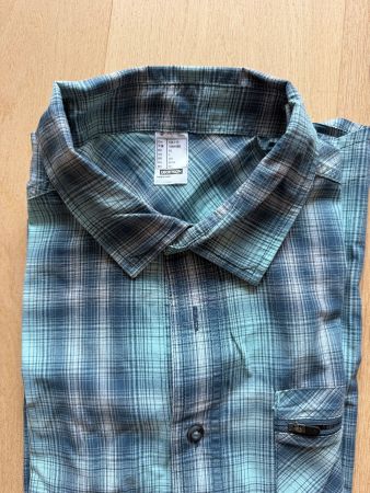 Chemise légère à carreaux bleu clair, taille L, randonnées☀️