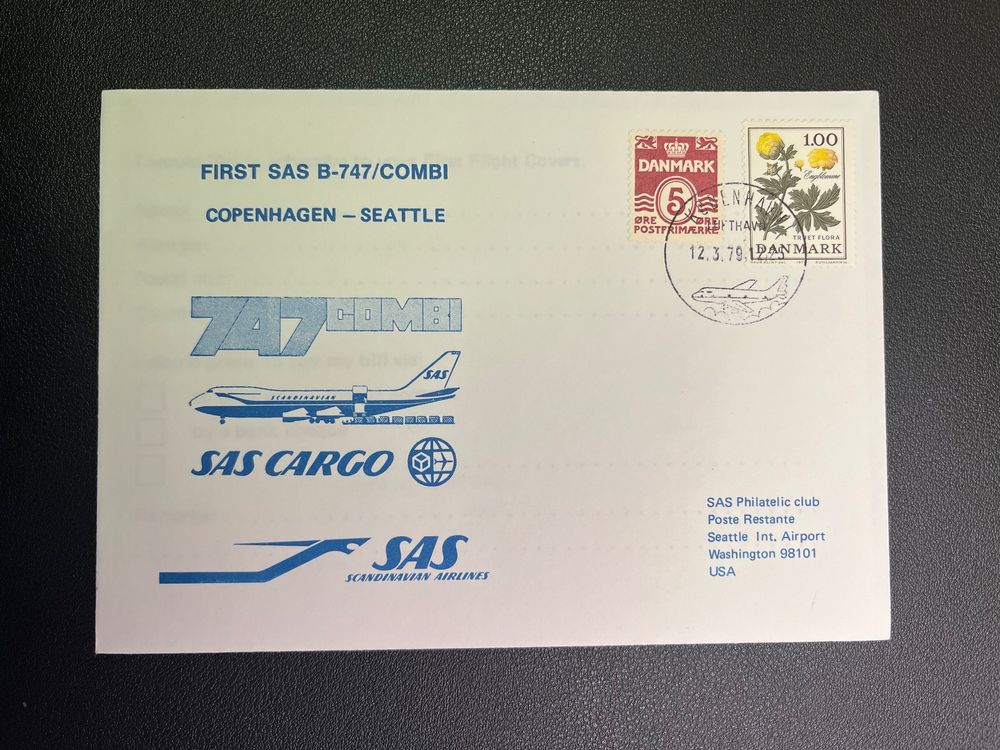 SAS Cargo Erstflug Kopenhagen - Seattle 1979 (Gebraucht) in oberrüti ...