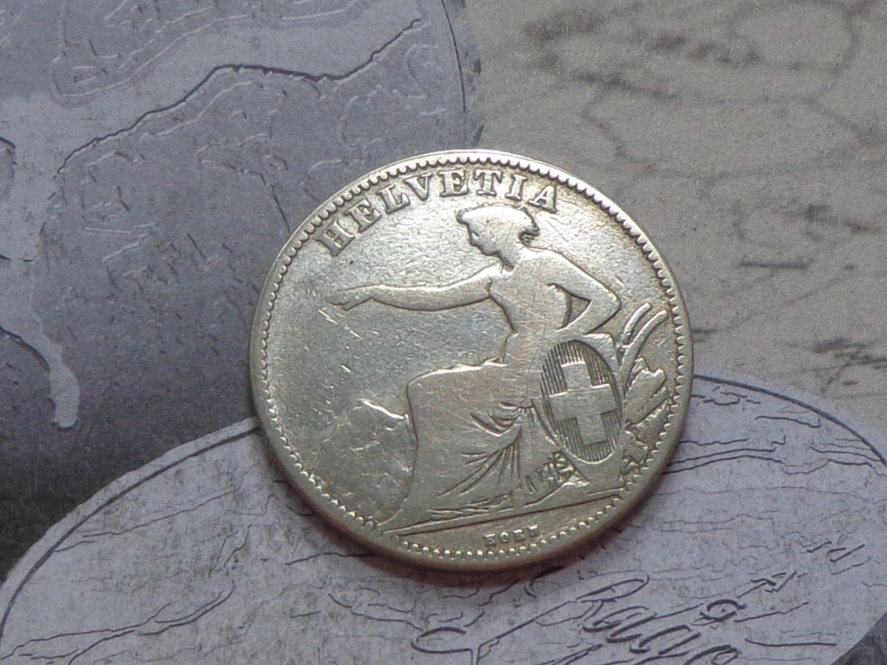 Toutes les monnaies: 2 Fr. 1862 B - Helvetia assise – D'occasion à Pully par UCA01 1