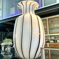 MURANO VENINI VINTAGE XXL VASE, SIGNIERT, 70-ER, 5,9 KG, TOP