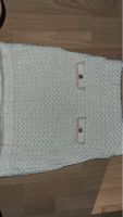 Mini-jupe d'hiver beige/blanche, taille M