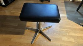 Hocker Lederoptik, schwarz, höhenverstellbar, top Z