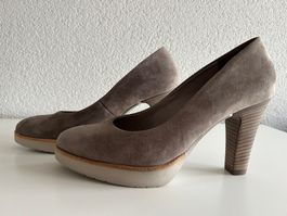 Paul Green Echtleder Pumps, Taupe, Grösse 6,5 (39,5), Top!