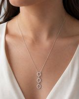 925 Silber Halskette mit Zirkonia
