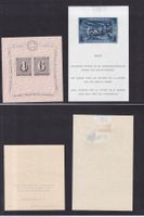 4 Stk. CH Briefmarken-Blocks ab 1943