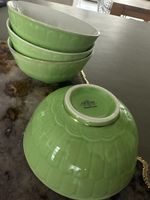 4 chinesische Vintage Seladon-Porzellan-Schälchen