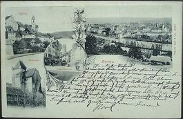 AARAU gel. 1900 nach Düsseldorf, Rasierklingenstempel