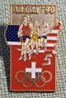N166 - Pin Swiss Olympic Atlanta 1996 - Gehen oder Marathon