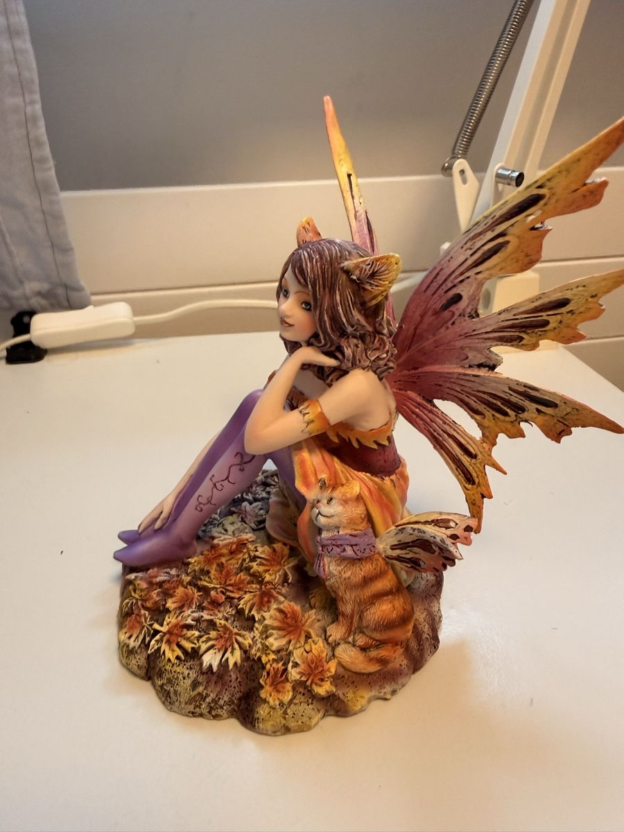 Tutte le decorazioni: Fee-Figur mit Katze Herbstfarben 20cm – Nuovo e nell'imballaggio originale da Dietikon venduto da Beni2025 4