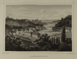SCHAFFHAUSEN, STAHLSTICH NACH ROHBOCK 1870