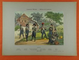 LUZERNER MILIZEN, LITHOGRAPHIE UM 1890