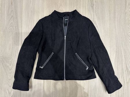 Jolie veste perfecto en daim noir taille XL