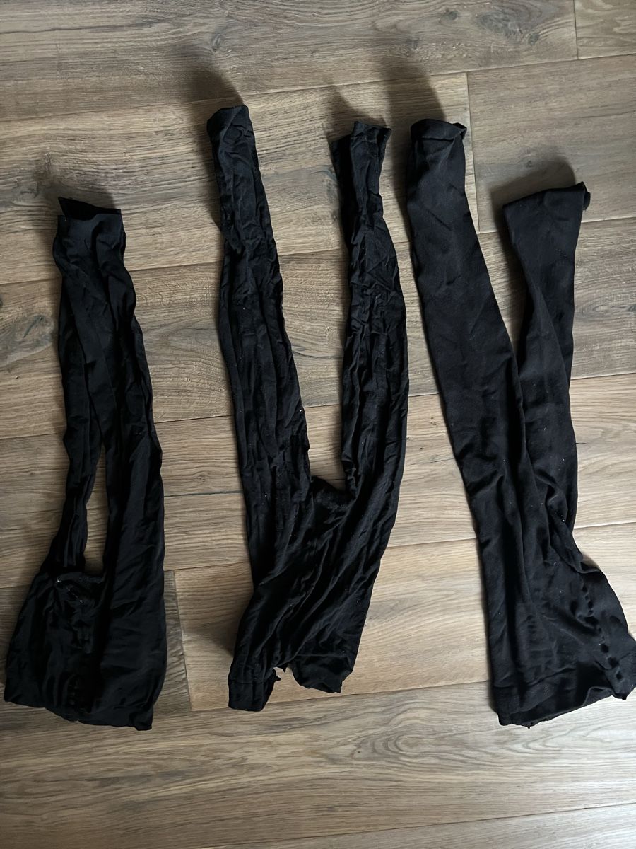 Leggings: 3er Set Schwarze Damen Strumpfleggings – Usato da Häusernmoos venduto da RanaNo