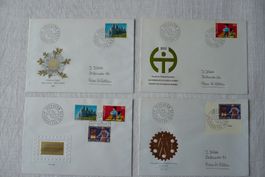 1969 4 FDC Schweizer Alpen & Sondermarken II SBK 468 - 470