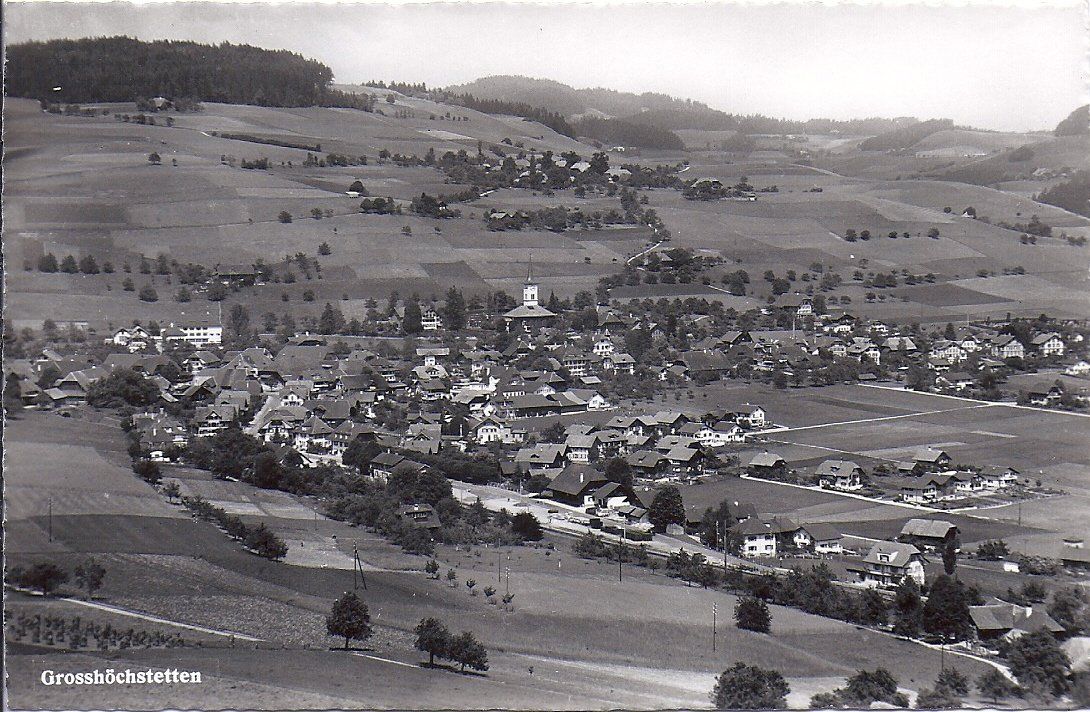 Cartoline postali: GROSSHÖCHSTETTEN, vue d'avion – Nuovo (secondo la descrizione) da Les Verrières venduto da Scampi0