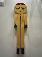 Wandgarderobe Holz Figur Design Kinderzimmer Zustand gut