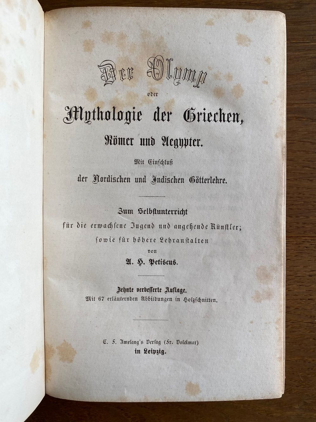 Libri: Buch "Der Olymp" von A.H. Phetiscus (1883) – Usato da Winterthur venduto da Pedebe 3