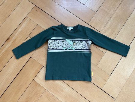 Langärmeliges grünes Dino-Shirt von Steiff Gr. 92