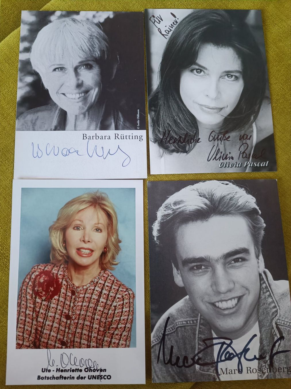 Autografi: TV Mix - 4 signierte Autogrammkarten - Set – Usato da Menziken venduto da Artographs