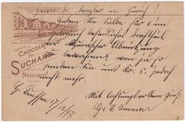 SUCHARD Postkarte - verwendet v. HERZOGENBUCHSEE nach ZÜRICH