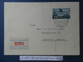 CH 1947 Nr. F42 Flugbrief Genf - Washington