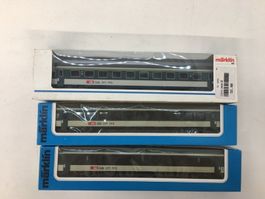 Märklin Spur H0 3er Set SBB EW IV Pendelwagen 1.& 2 Klasse