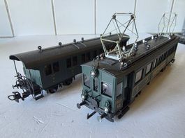 SMF alter Triebwagen BCe 4/4 Nr. 52 m Anhänger "Seethalbahn"
