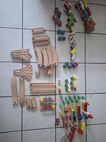 Holz Eisenbahn Set mit viel Zubehör