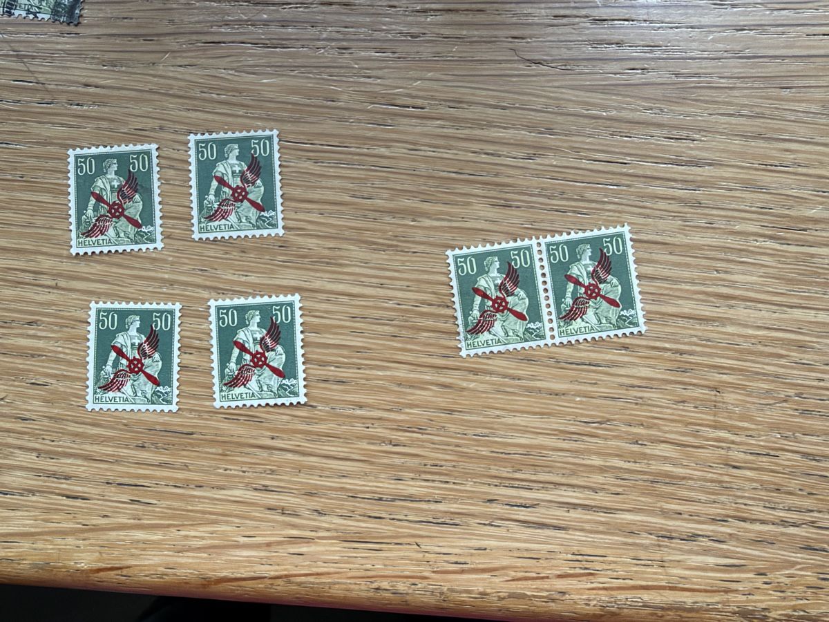 Tous les timbres: Flugpost Vorläufer Solothurn/30&50Rp – D'occasion à Murgenthal par Tina_4055 1