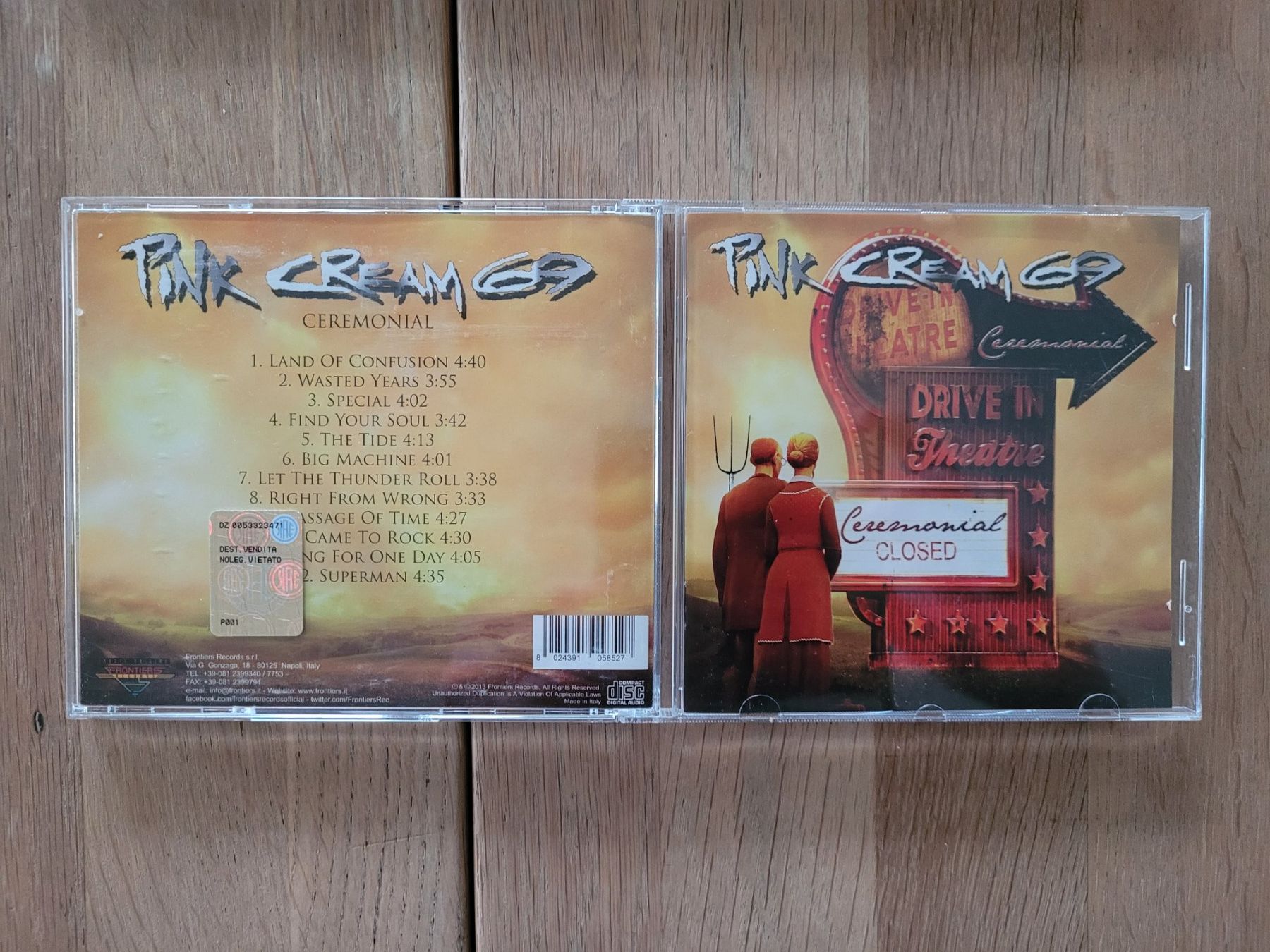 CD: CD Pink Cream 69 - Ceremonial, 2013 – Usato da Nebikon venduto da Harley-Davidson01