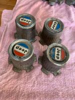 4x Jeep Radkappen Vintage Retro Oldtimer mit Patina