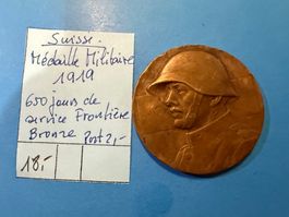 SUISSE : MEDAILLE MILITAIRE 1919 - Bronze